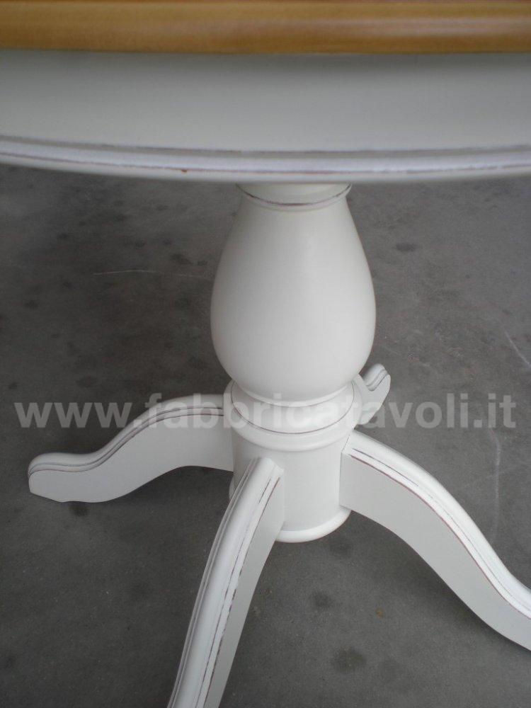 Tavolino rotondo 80 cm effetto invecchiato con design industriale HAWKINS